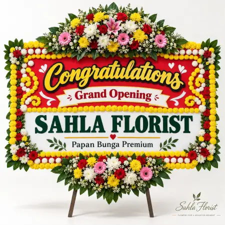 Papan Bunga Ucapan Selamat Sanden